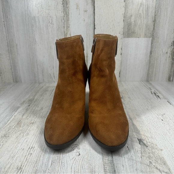 Nine West Neva Women's Ankle Boots Medium Brown Fabric #499 - Picture 5 of 13